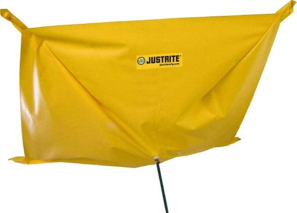 Justrite - 15' Diam, Square Roof Leak Diverter & Pipe Leak Diverter - 15' Long x 15' Wide, Yellow - A1 Tooling