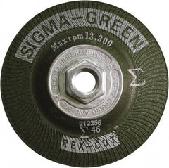 Rex Cut Product - 46 Grit, 4-1/2" Wheel Diam, Type 27 Depressed Center Wheel - Zirconia Alumina/Aluminum Oxide Blend - A1 Tooling