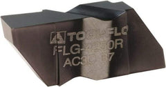 Tool-Flo - 4250FLG CB Grade AC50, 1/4" Cutting Width Carbide Grooving Insert - 1/4" Max Depth of Cut, Left Hand, 0.02 to 0.025" Corner Radius, AlTiN Finish - A1 Tooling