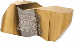 Hertel - 3094IR Grade HC120, 4.8mm Cutting Width Carbide Grooving Insert - 4.57mm Max Depth of Cut, Left Hand, 3/32" Corner Radius, TiN Finish - A1 Tooling