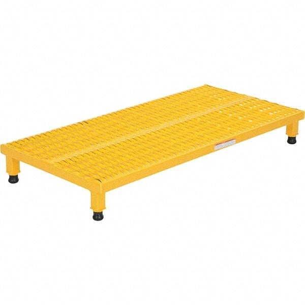 Vestil - 5" High x 24" Wide x 48" Deep, Yellow Step Stand - Steel, 500 Lb Capacity - A1 Tooling