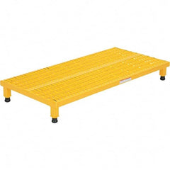 Vestil - 5" High x 24" Wide x 48" Deep, Yellow Step Stand - Steel, 500 Lb Capacity - A1 Tooling