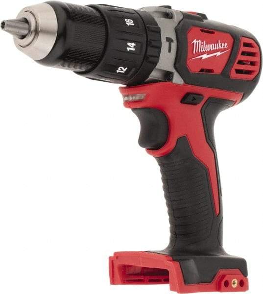 Milwaukee Tool - 18 Volt 1/2" Keyless Chuck Cordless Hammer Drill - 0 to 28,800 BPM, 0 to 1,800 RPM, Reversible - A1 Tooling