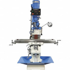 Summit - 9" Table Width x 49" Table Length, Electronic Variable Speed Control, 3 Phase Knee Milling Machine - R8 Spindle Taper, 3 hp - A1 Tooling