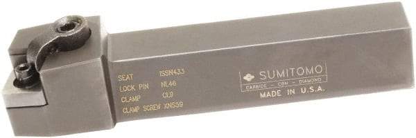 Sumitomo - MSRN, Right Hand Cut, 15° Lead Angle, 3/4" Shank Height x 3/4" Shank Width, Positive Rake Indexable Turning Toolholder - 4-1/2" OAL, SNMG 432 Insert Compatibility, Series Multi-Option - A1 Tooling