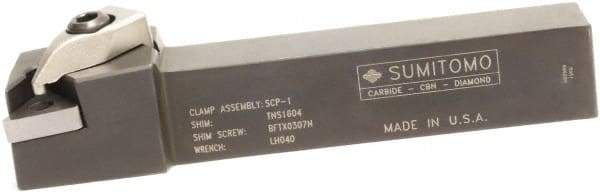 Sumitomo - DTGN, Right Hand Cut, -1° Lead Angle, 1" Shank Height x 1" Shank Width, Indexable Turning Toolholder - 6" OAL, TNMG 33 Insert Compatibility, Series Dual Clamp - A1 Tooling