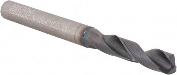 Sumitomo - #2 135° Solid Carbide Screw Machine Drill Bit - TiAlCr/TiSi Finish, 1.063" Flute Length, 2.5591" OAL - A1 Tooling