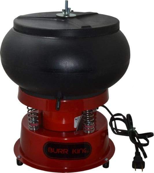 Burr King - 0.1 Cu Ft, 1/30 hp, Vibratory Tumbler - Flow Through Drain - A1 Tooling