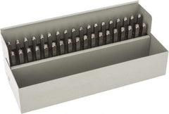 C.H. Hanson - 36 Piece, 3/32" Character Steel Stamp Set - Letters & Figures, Standard - A1 Tooling