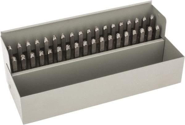 C.H. Hanson - 36 Piece, 1/8" Character Steel Stamp Set - Letters & Figures, Standard - A1 Tooling