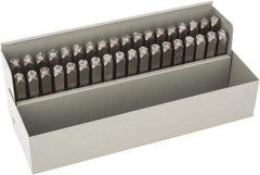 C.H. Hanson - 36 Piece, 1/4" Character Steel Stamp Set - Letters & Figures, Standard - A1 Tooling