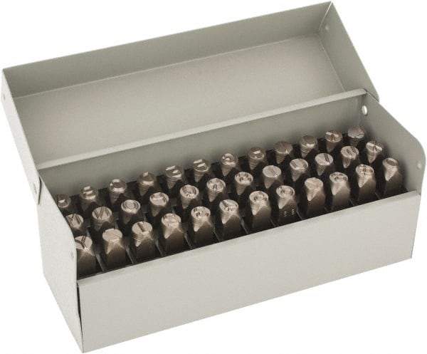 C.H. Hanson - 36 Piece, 3/8" Character Steel Stamp Set - Letters & Figures, Standard - A1 Tooling