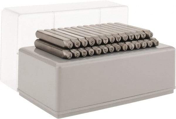 C.H. Hanson - 27 Piece, 1/8" Character Steel Stamp Set - Letters, Heavy Duty - A1 Tooling