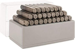 C.H. Hanson - 27 Piece, 1/4" Character Steel Stamp Set - Letters, Heavy Duty - A1 Tooling