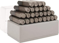 C.H. Hanson - 27 Piece, 3/8" Character Steel Stamp Set - Letters, Heavy Duty - A1 Tooling