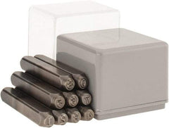 C.H. Hanson - 9 Piece, 3/16" Character Steel Stamp Set - Figures, Heavy Duty - A1 Tooling