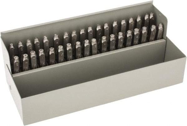 C.H. Hanson - 36 Piece, 1/8" Character Steel Stamp Set - Letters & Figures, Heavy Duty - A1 Tooling