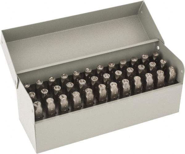 C.H. Hanson - 36 Piece, 1/4" Character Steel Stamp Set - Letters & Figures, Heavy Duty - A1 Tooling