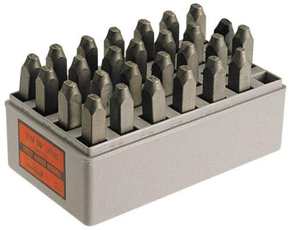 C.H. Hanson - 27 Piece, 1/8" Character Steel Stamp Set - Letters, Reverse - A1 Tooling