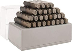 C.H. Hanson - 27 Piece, 1/4" Character Steel Stamp Set - Letters, Reverse - A1 Tooling