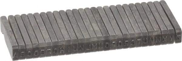 C.H. Hanson - 26 Piece, 1/16 Inch Character, Steel Type Set - 10 Character Capacity, A-Z Content - A1 Tooling