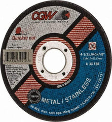 Camel Grinding Wheels - 4-1/2" 36 Grit Aluminum Oxide Cutoff Wheel - 0.045" Thick, 7/8" Arbor, 13,300 Max RPM, Use with Angle Grinders - A1 Tooling