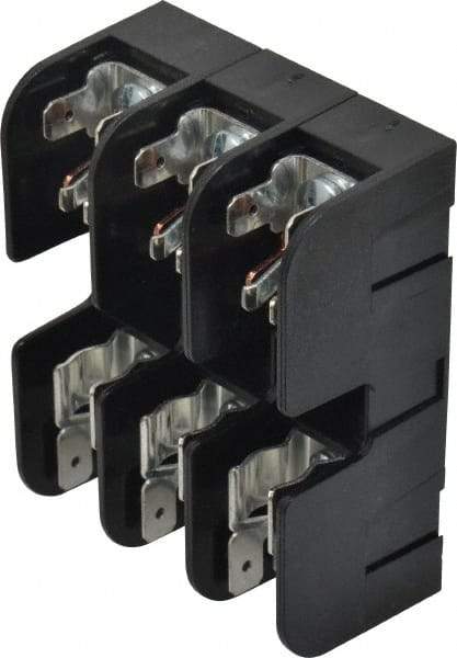 Ferraz Shawmut - 3 Pole, 10 to 14 AWG, 600 VAC/VDC, 30 Amp, DIN Rail Mount, Screw Mount Fuse Block - 13/32 Inch Diameter x 1-1/2 Inch Fuse Length, 3.04 Inch Long x 2.35 Inch Wide x 1.31 Inch High Block - A1 Tooling