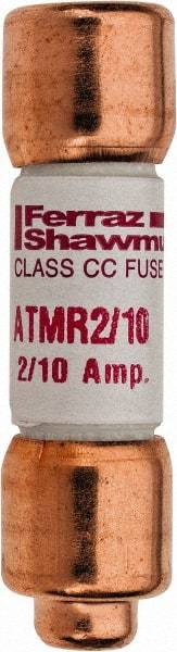 Ferraz Shawmut - 600 VAC/VDC, 0.2 Amp, Fast-Acting General Purpose Fuse - Clip Mount, 1-1/2" OAL, 100 at DC, 200 at AC kA Rating, 13/32" Diam - A1 Tooling