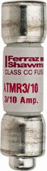 Ferraz Shawmut - 600 VAC/VDC, 0.3 Amp, Fast-Acting General Purpose Fuse - Clip Mount, 1-1/2" OAL, 100 at DC, 200 at AC kA Rating, 13/32" Diam - A1 Tooling