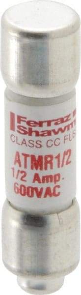 Ferraz Shawmut - 600 VAC/VDC, 0.5 Amp, Fast-Acting General Purpose Fuse - Clip Mount, 1-1/2" OAL, 100 at DC, 200 at AC kA Rating, 13/32" Diam - A1 Tooling