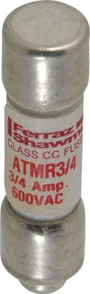 Ferraz Shawmut - 600 VAC/VDC, 0.75 Amp, Fast-Acting General Purpose Fuse - Clip Mount, 1-1/2" OAL, 100 at DC, 200 at AC kA Rating, 13/32" Diam - A1 Tooling