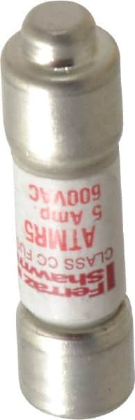 Ferraz Shawmut - 600 VAC/VDC, 5 Amp, Fast-Acting General Purpose Fuse - Clip Mount, 1-1/2" OAL, 100 at DC, 200 at AC kA Rating, 13/32" Diam - A1 Tooling