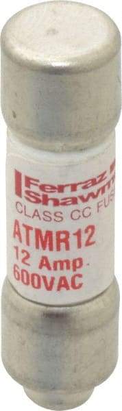 Ferraz Shawmut - 600 VAC/VDC, 12 Amp, Fast-Acting General Purpose Fuse - Clip Mount, 1-1/2" OAL, 100 at DC, 200 at AC kA Rating, 13/32" Diam - A1 Tooling