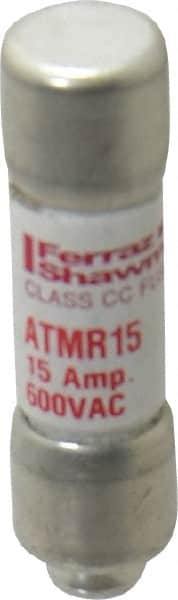 Ferraz Shawmut - 600 VAC/VDC, 15 Amp, Fast-Acting General Purpose Fuse - Clip Mount, 1-1/2" OAL, 100 at DC, 200 at AC kA Rating, 13/32" Diam - A1 Tooling