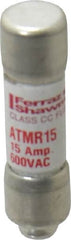 Ferraz Shawmut - 600 VAC/VDC, 15 Amp, Fast-Acting General Purpose Fuse - Clip Mount, 1-1/2" OAL, 100 at DC, 200 at AC kA Rating, 13/32" Diam - A1 Tooling