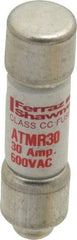 Ferraz Shawmut - 600 VAC/VDC, 30 Amp, Fast-Acting General Purpose Fuse - Clip Mount, 1-1/2" OAL, 100 at DC, 200 at AC kA Rating, 13/32" Diam - A1 Tooling