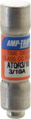 Ferraz Shawmut - 300 VDC, 600 VAC, 0.3 Amp, Time Delay General Purpose Fuse - Clip Mount, 1-1/2" OAL, 100 at DC, 200 at AC kA Rating, 13/32" Diam - A1 Tooling