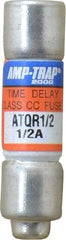 Ferraz Shawmut - 300 VDC, 600 VAC, 0.5 Amp, Time Delay General Purpose Fuse - Clip Mount, 1-1/2" OAL, 100 at DC, 200 at AC kA Rating, 13/32" Diam - A1 Tooling