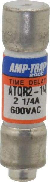 Ferraz Shawmut - 300 VDC, 600 VAC, 2.25 Amp, Time Delay General Purpose Fuse - Clip Mount, 1-1/2" OAL, 100 at DC, 200 at AC kA Rating, 13/32" Diam - A1 Tooling