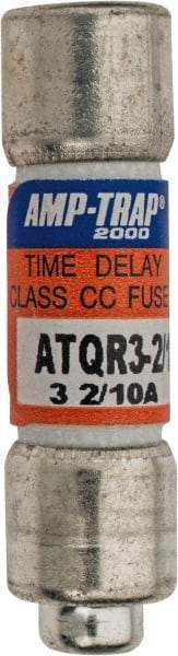 Ferraz Shawmut - 300 VDC, 600 VAC, 3.2 Amp, Time Delay General Purpose Fuse - Clip Mount, 1-1/2" OAL, 100 at DC, 200 at AC kA Rating, 13/32" Diam - A1 Tooling