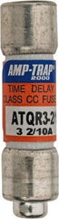 Ferraz Shawmut - 300 VDC, 600 VAC, 3.2 Amp, Time Delay General Purpose Fuse - Clip Mount, 1-1/2" OAL, 100 at DC, 200 at AC kA Rating, 13/32" Diam - A1 Tooling