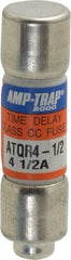 Ferraz Shawmut - 300 VDC, 600 VAC, 4.5 Amp, Time Delay General Purpose Fuse - Clip Mount, 1-1/2" OAL, 100 at DC, 200 at AC kA Rating, 13/32" Diam - A1 Tooling