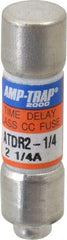 Ferraz Shawmut - 300 VDC, 600 VAC, 2.25 Amp, Time Delay General Purpose Fuse - Clip Mount, 1-1/2" OAL, 100 at DC, 200 at AC kA Rating, 13/32" Diam - A1 Tooling