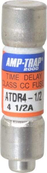 Ferraz Shawmut - 300 VDC, 600 VAC, 4.5 Amp, Time Delay General Purpose Fuse - Clip Mount, 1-1/2" OAL, 100 at DC, 200 at AC kA Rating, 13/32" Diam - A1 Tooling