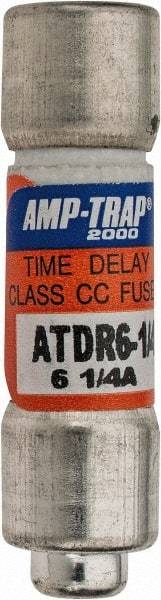 Ferraz Shawmut - 300 VDC, 600 VAC, 6.25 Amp, Time Delay General Purpose Fuse - Clip Mount, 1-1/2" OAL, 100 at DC, 200 at AC kA Rating, 13/32" Diam - A1 Tooling