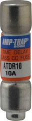 Ferraz Shawmut - 300 VDC, 600 VAC, 10 Amp, Time Delay General Purpose Fuse - Clip Mount, 1-1/2" OAL, 100 at DC, 200 at AC kA Rating, 13/32" Diam - A1 Tooling