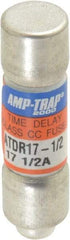 Ferraz Shawmut - 300 VDC, 600 VAC, 17.5 Amp, Time Delay General Purpose Fuse - Clip Mount, 1-1/2" OAL, 100 at DC, 200 at AC kA Rating, 13/32" Diam - A1 Tooling