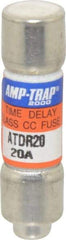 Ferraz Shawmut - 300 VDC, 600 VAC, 20 Amp, Time Delay General Purpose Fuse - Clip Mount, 1-1/2" OAL, 100 at DC, 200 at AC kA Rating, 13/32" Diam - A1 Tooling