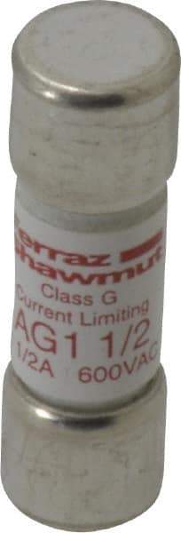 Ferraz Shawmut - 600 VAC, 1.5 Amp, Time Delay General Purpose Fuse - Clip Mount, 1-5/16" OAL, 100 at AC kA Rating, 13/32" Diam - A1 Tooling