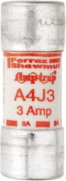 Ferraz Shawmut - 300 VDC, 600 VAC, 3 Amp, Fast-Acting General Purpose Fuse - Clip Mount, 2-1/4" OAL, 100 at DC, 200 at AC kA Rating, 13/16" Diam - A1 Tooling